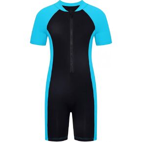 Girls One Piece Swimsuit UPF 50+ Rash Guard with Front Zipper for Ages 3-14 in Saudi Arabia