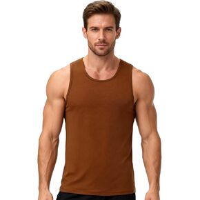 Men’s 100% Merino Wool Tank Top, 165g Superfine Fabric, Breathable Sleeveless Base Layer, Odor Resistant Undershirt in Kuwait