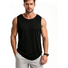 Men's Tank Tops Muscle Shirts Sleeveless Dry Fit Gym Workout Tank Top Mesh Material Quick Dry Athletic Running in Saudi Arabia