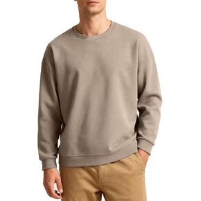 Eisctnd Men's Crewneck Sweatshirt Soild Color Casual Long Sleeve Pineapple Texture Fashion Pullover Shirt in Kuwait