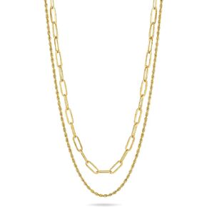 14k Gold Plated Layered necklaces for women | Cubic Zirconia Necklaces,Cuban Chain, Herringbone Chain, Figaro,Paperclip Layering Chains, Trendy Gold Necklaces Stack in Saudi Arabia