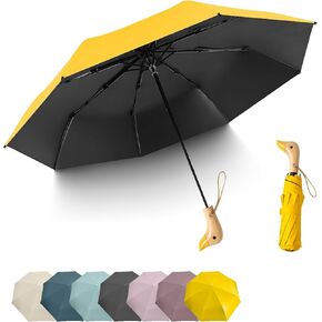Travel Folding Umbrella With Duck-Shaped Handdle/UPF50+/UV Protection/Telfon/Protable Parasol/Lightweight/Women Kids in Kuwait