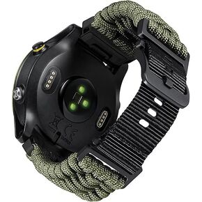 BINLUN Compatible With Garmin Watch Band 20mm 22mm 26mm, Heavy-Duty Braided 550 Paracord Nylon Sport Replacement Strap Fit for Forerunner/Fit for Instinct/for Fenix/for Descent for Men Women in Saudi Arabia
