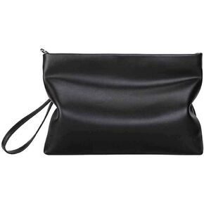 Black Handbag，Mens Clutch Wallet Leather Handbag for Daily or Travel Use,Envelope Bag in Saudi Arabia