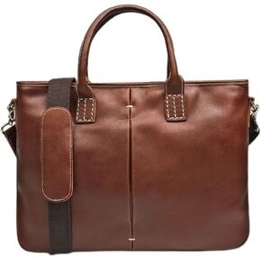 Men's Bag Handbag Leather Computer Bag 14 Inch Retro Briefcase in Saudi Arabia