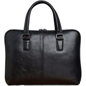 Leather Vintage Man Handbag Briefcase Men Shoulder Bags Coffe Business 14 Inch Laptop Bag in Saudi Arabia