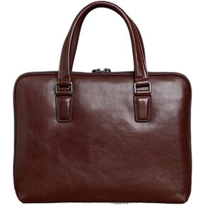 Leather Vintage Man Handbag Briefcase Men Shoulder Bags Coffe Business 14 Inch Laptop Bag in Saudi Arabia