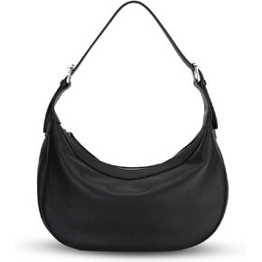Genuine Leather Hobo Crossbody Bag for Women, Crescent Shoulder Purse with Two Adjustable Straps in Saudi Arabia