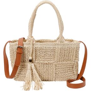 Straw Beach Bags for Women Summer Hobo Tote Woven Shoulder Bag Vacation Straw Purses Crossbody Handbags in Saudi Arabia