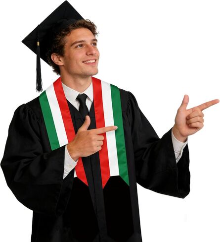 Kuwait Graduation Sash Stole International Study Abroad Unisex Kuwait Flag Graduation Scarf in Kuwait