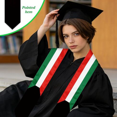 Kuwait Graduation Sash Stole International Study Abroad Unisex Kuwait Flag Graduation Scarf in Kuwait