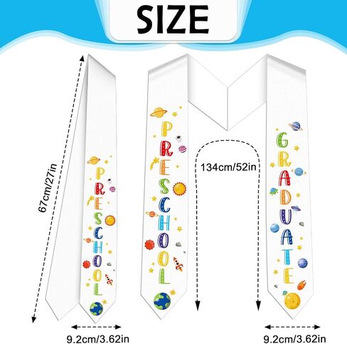 Kindergarten Preschool Graduation Stole - Class of 2026 Graduation Sash for Kids Space Grad Stoles Sashes Gifts for Girls Boys Unisex Graduates Party Decoration 30 Inch in Saudi Arabia