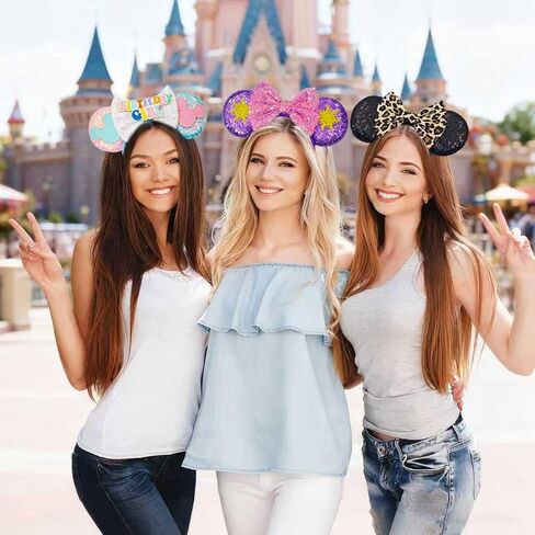 Cheetah Mouse Ears Headband for Women, Leopard Princess Ears Hair Accessory for Kids and Adults in Kuwait