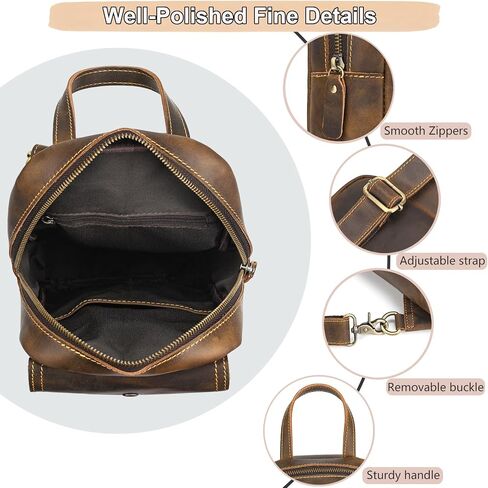 Men's Full-grain Leather Sling Bag - Crossbody Chest Bag with Multiple Zipper Pockets for Travel, Commute & Outdoor in Saudi Arabia
