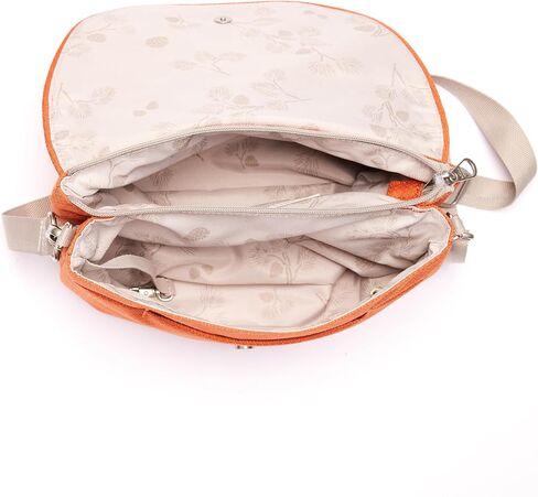HAIKU Bliss Eco-Friendly RFID Blocking Travel Crossbody Saddle Bag, Rustic Clay in Saudi Arabia