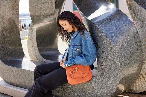 HAIKU Bliss Eco-Friendly RFID Blocking Travel Crossbody Saddle Bag, Rustic Clay in Saudi Arabia