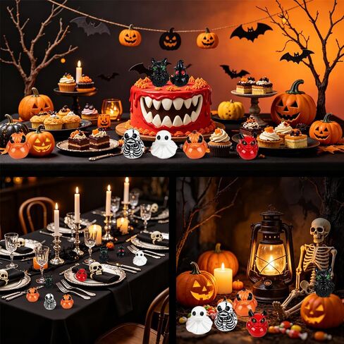60Pcs Halloween Mini Resin Ducks, Miniature Resin Duck Figures Novelty Halloween Party Favors Gift Decoration(6 Style in Kuwait
