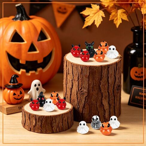 60Pcs Halloween Mini Resin Ducks, Miniature Resin Duck Figures Novelty Halloween Party Favors Gift Decoration(6 Style in Kuwait