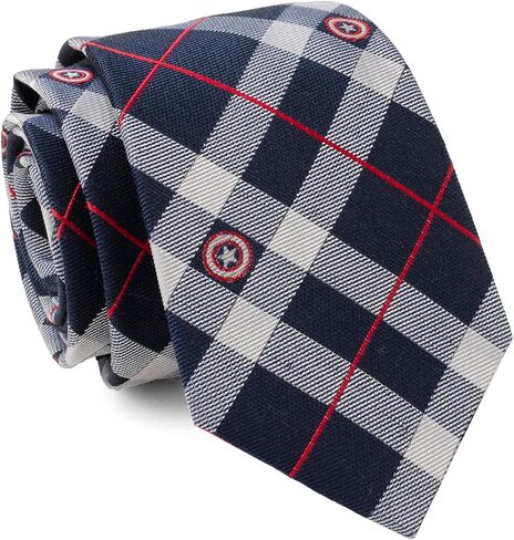 Captain America Blue Plaid Tie in Kuwait