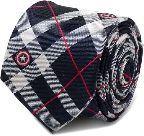 Captain America Blue Plaid Tie in Kuwait