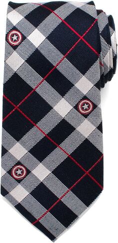 Captain America Blue Plaid Tie in Kuwait