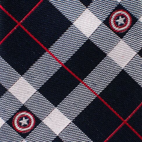 Captain America Blue Plaid Tie in Kuwait