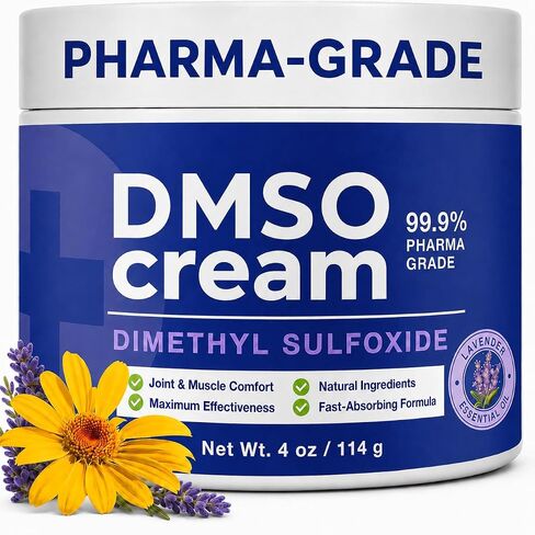 DMSO Cream – Pharmaceutical Grade DMSO Topical Cream with Arnica, Frankincense, Magnesium, Curcumin, Vitamin E & Lavender, Skin Cream for Daily Care – 1 Pack in Saudi Arabia