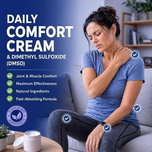 DMSO Cream – Pharmaceutical Grade DMSO Topical Cream with Arnica, Frankincense, Magnesium, Curcumin, Vitamin E & Lavender, Skin Cream for Daily Care – 1 Pack in Saudi Arabia