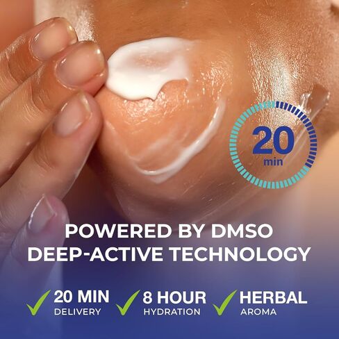 DMSO Cream – Pharmaceutical Grade DMSO Topical Cream with Arnica, Frankincense, Magnesium, Curcumin, Vitamin E & Lavender, Skin Cream for Daily Care – 1 Pack in Saudi Arabia