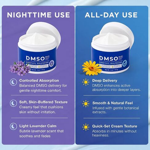 DMSO Cream – Pharmaceutical Grade DMSO Topical Cream with Arnica, Frankincense, Magnesium, Curcumin, Vitamin E & Lavender, Skin Cream for Daily Care – 1 Pack in Saudi Arabia