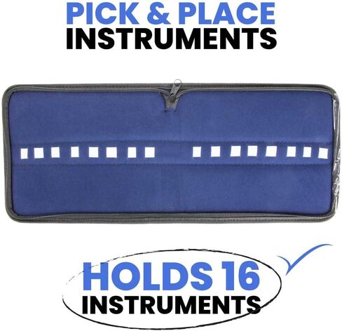 Zipper Medical Instrument Carrying Case, Fits 16 Instruments, for Travel, Students, Medical & Veterinary, Anatomy, Dissection, or Storage in Saudi Arabia