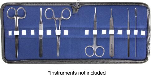 Zipper Medical Instrument Carrying Case, Fits 16 Instruments, for Travel, Students, Medical & Veterinary, Anatomy, Dissection, or Storage in Saudi Arabia
