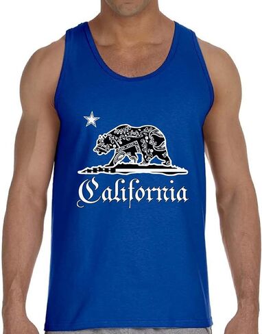 Vizor California Bear Tank Top Men's California Bandana Tank Cali Muscle Shirt in Saudi Arabia