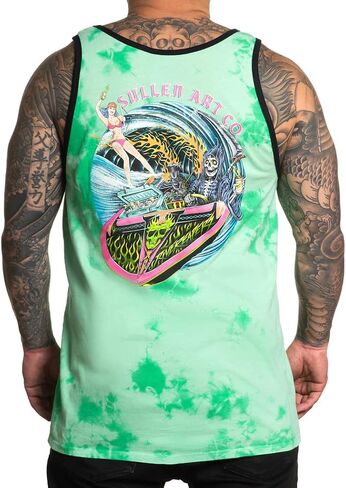 Sullen Men's Grim Ripper Tank Top (as1, Alpha, 3X_l, Regular, Regular, 3X-Large) Black in Kuwait
