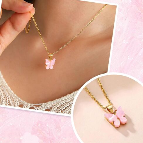Happy 5th 6th 7th 8th 9th 10th 11th 12th Birthday Gifts, You Make The World A More Beautiful Place Butterfly Necklace in Saudi Arabia