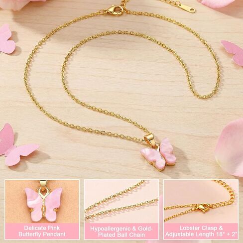 Happy 5th 6th 7th 8th 9th 10th 11th 12th Birthday Gifts, You Make The World A More Beautiful Place Butterfly Necklace in Saudi Arabia