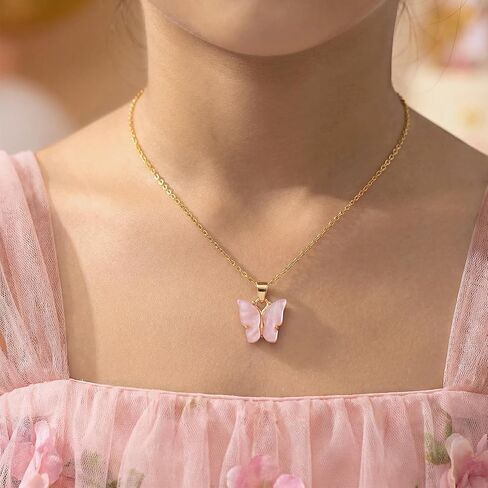 Happy 5th 6th 7th 8th 9th 10th 11th 12th Birthday Gifts, You Make The World A More Beautiful Place Butterfly Necklace in Saudi Arabia