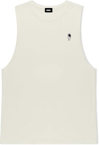 DALIX Astronaut Lightweight Cotton Tank Top Sleeveless Shirt Relaxed Fit Breathable Soft Casual Everyday Wear Mens in Kuwait