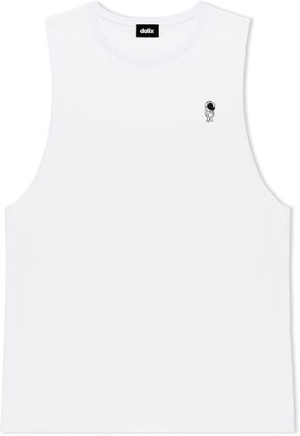 DALIX Astronaut Lightweight Cotton Tank Top Sleeveless Shirt Relaxed Fit Breathable Soft Casual Everyday Wear Mens in Kuwait
