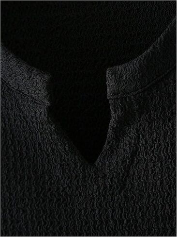 OYOANGLE Men's Letter Patched Sleeveless Tank Top Notched Neck Street Shirt Textured Tops in Kuwait