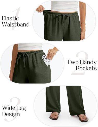 SEVEGO Tall Women 32"/34"/36" Inseam Wide Leg Flowy Palazzo Summer Pants in Saudi Arabia