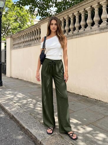 SEVEGO Tall Women 32"/34"/36" Inseam Wide Leg Flowy Palazzo Summer Pants in Saudi Arabia