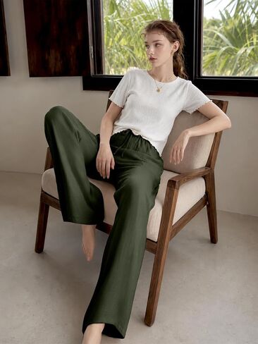 SEVEGO Tall Women 32"/34"/36" Inseam Wide Leg Flowy Palazzo Summer Pants in Saudi Arabia