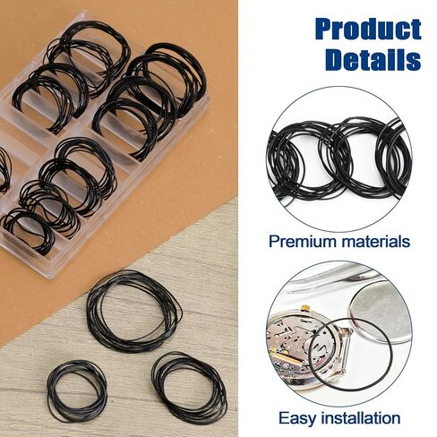 200Pcs O Ring Watch Gasket, 18 Types Rubber Sealing Watch Back Cover for Watch Repair, 0.5/0.6 16-30mm Seal Washers Set for Watch Repair in Saudi Arabia