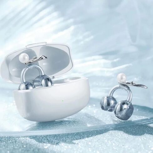 Bow Rhinestone for Clip on Earbuds Open Ear Accessories, Elegant Zirconia Decorative Earphone Accessories, Removable Exquisite DIY Decoration in Saudi Arabia