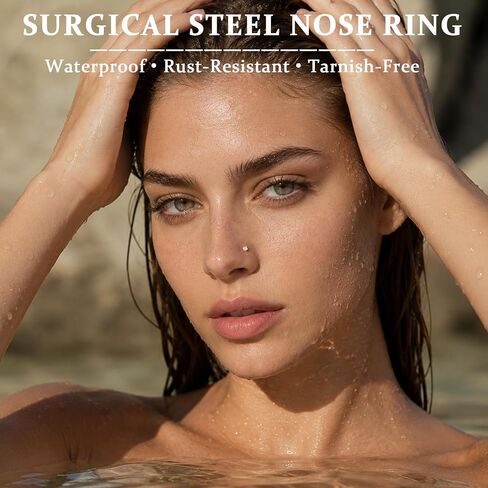 davka 20G Hypoallergenic Nose Rings Studs, Surgical Stainless Steel Cubic Zirconia Nose Stud Labret Nose Piercing Jewelry for Women Men, 1.5mm 2mm 2.5mm 3mm CZ in Saudi Arabia