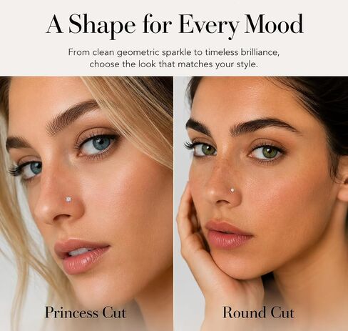 davka 20G Hypoallergenic Nose Rings Studs, Surgical Stainless Steel Cubic Zirconia Nose Stud Labret Nose Piercing Jewelry for Women Men, 1.5mm 2mm 2.5mm 3mm CZ in Saudi Arabia