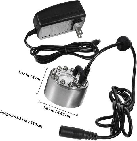 Colorful LED Fog Maker Mist Sprayer Atomizing Head 110v- Aquarium Fish Tank Accessory for Indoor Fountains and Rockery Water Features in Kuwait
