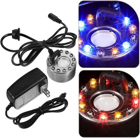 Colorful LED Fog Maker Mist Sprayer Atomizing Head 110v- Aquarium Fish Tank Accessory for Indoor Fountains and Rockery Water Features in Kuwait