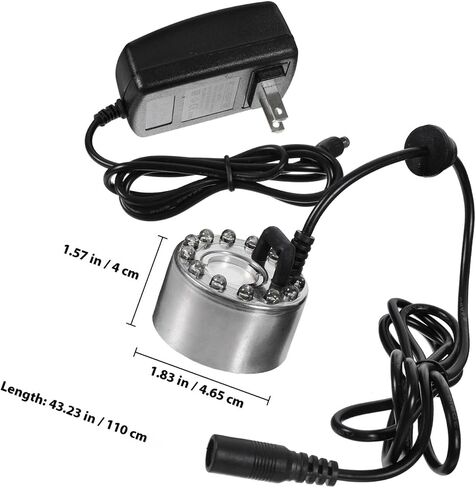 LED Colorful Aquarium Fog Maker Mist Generator with Ultrasonic Atomizing Head, Small Fogger for Fish Tank Indoor Fountain Humidifier, 110 Compatible for Home Décor and Party Use in Kuwait